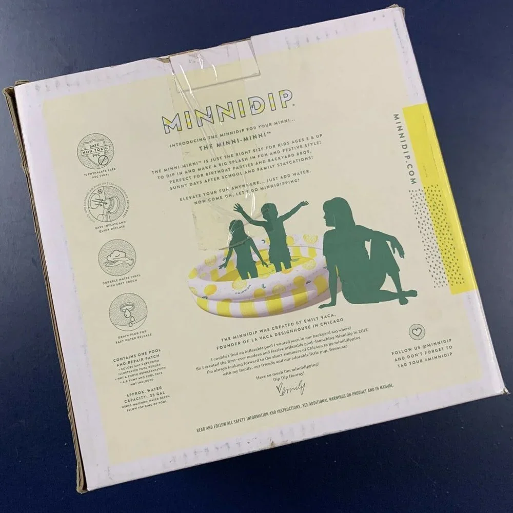 NEW MinniDip Citrus Inflatable Swimming Pool - Picture 5 of 9